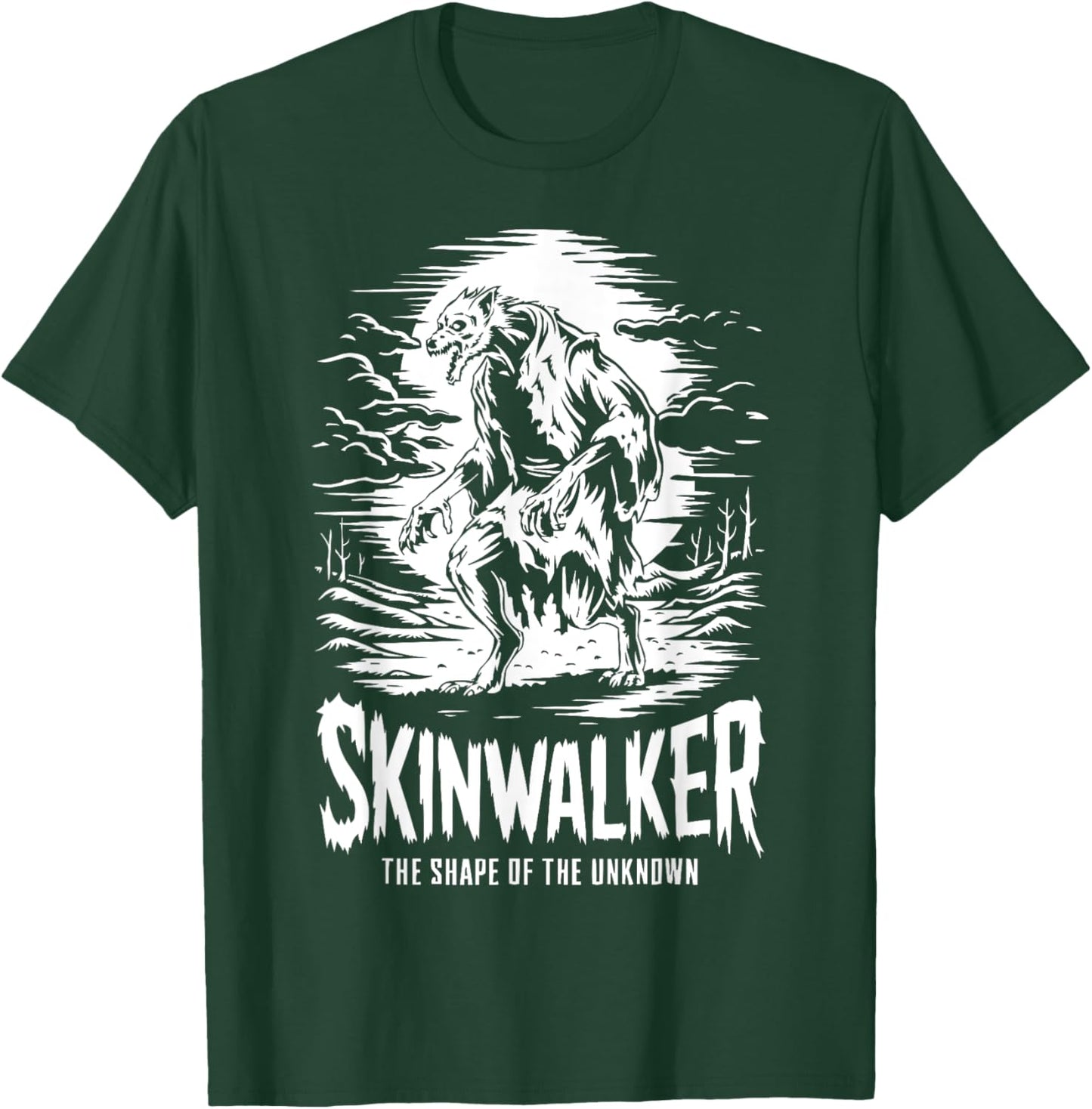 Skinwalker Cryptid Monster Cryptozoology Skin Walker T-Shirt - T-Shirt | Forest