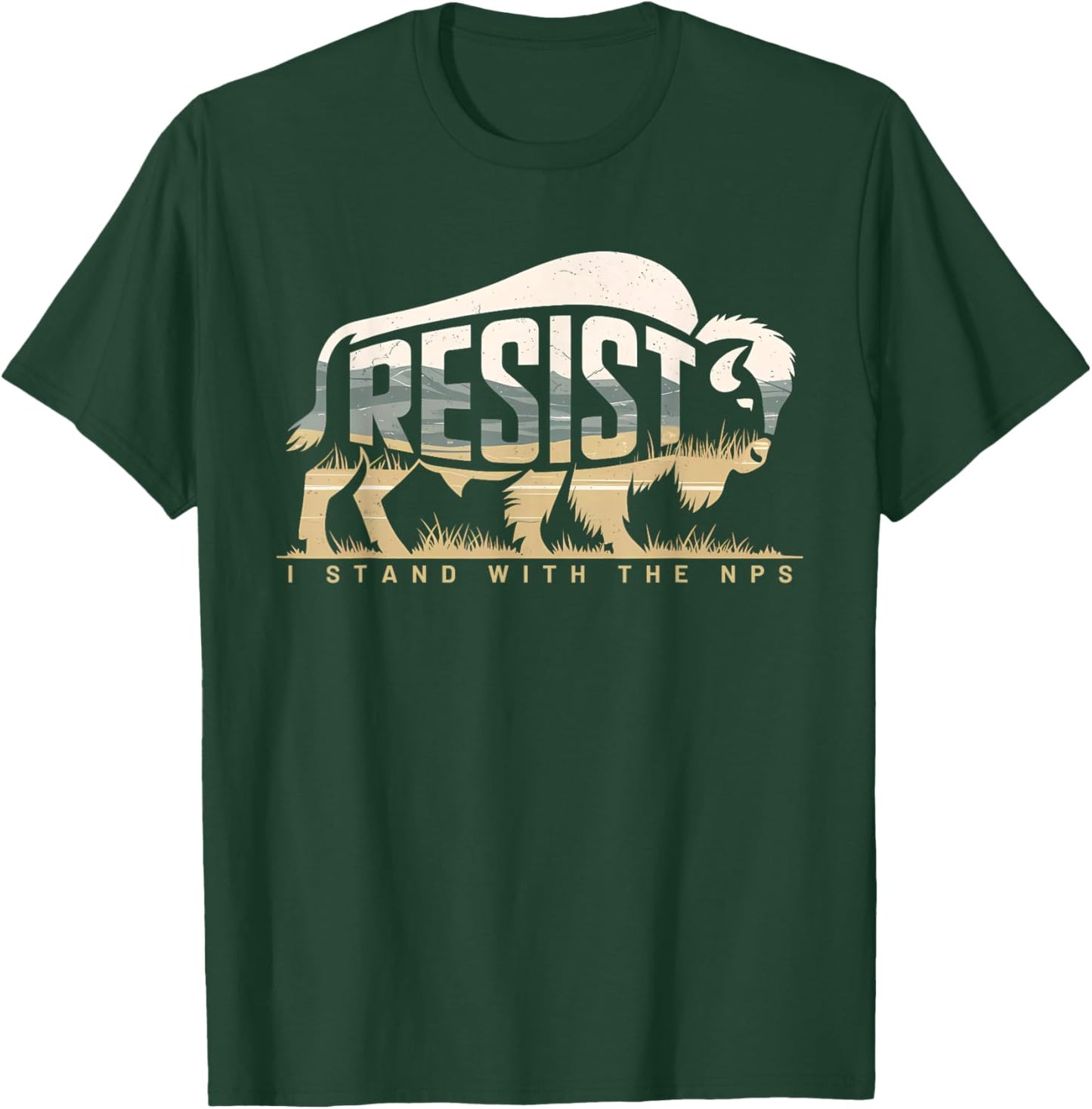 Resist, I Stand With The NPS National Park Support T-Shirt - T-Shirt | Forest
