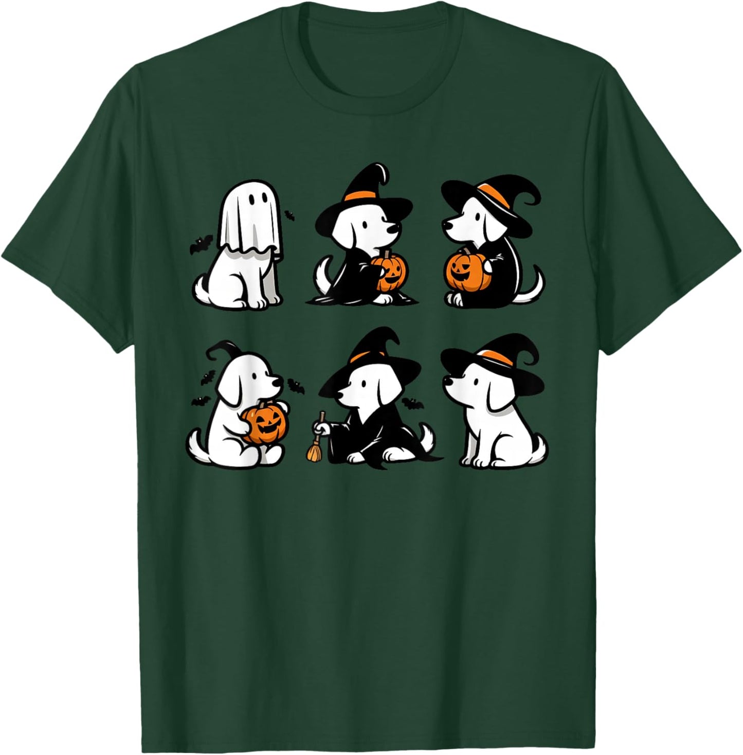 Funny Ghost Dog Funny Halloween Spooky Funny Boo Dog Lover T-Shirt - T-Shirt | Forest