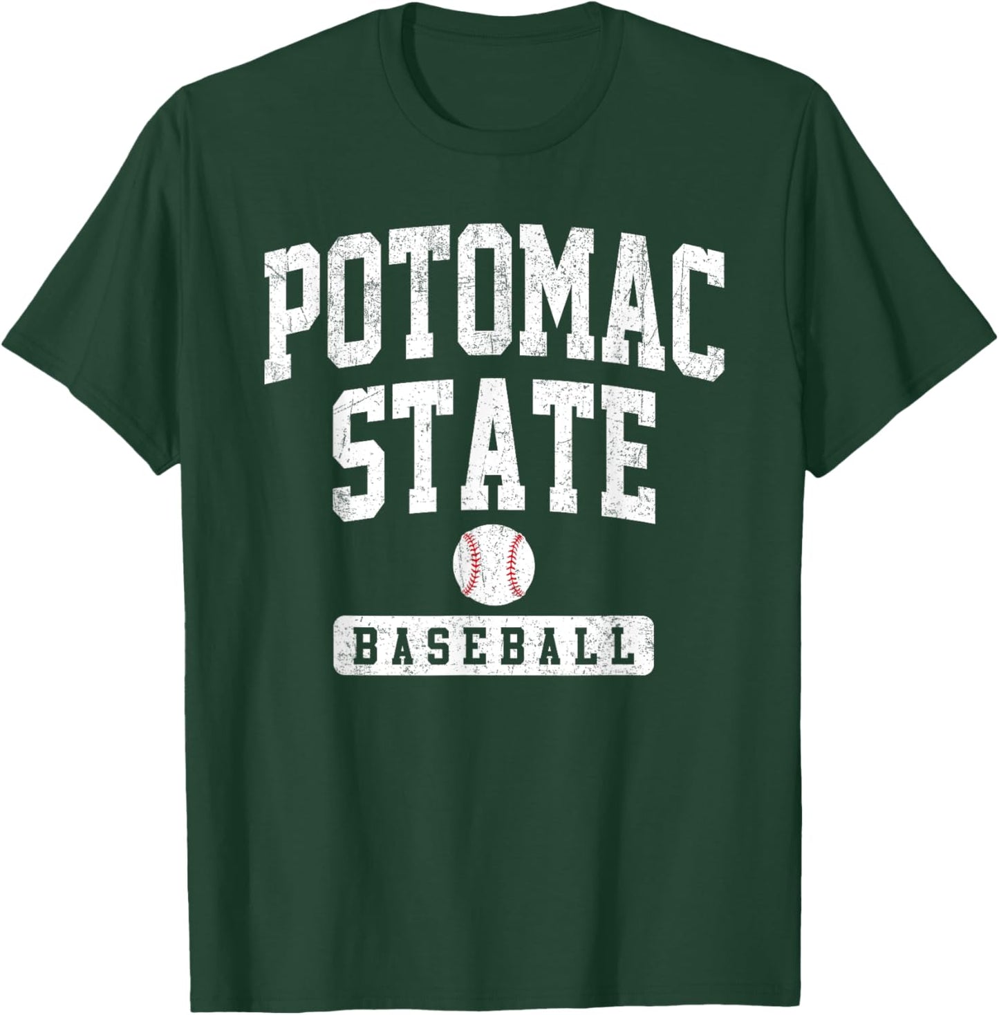 Potomac State College Baseball Arch Vintage Design Men Women T-Shirt - T-Shirt | Forest