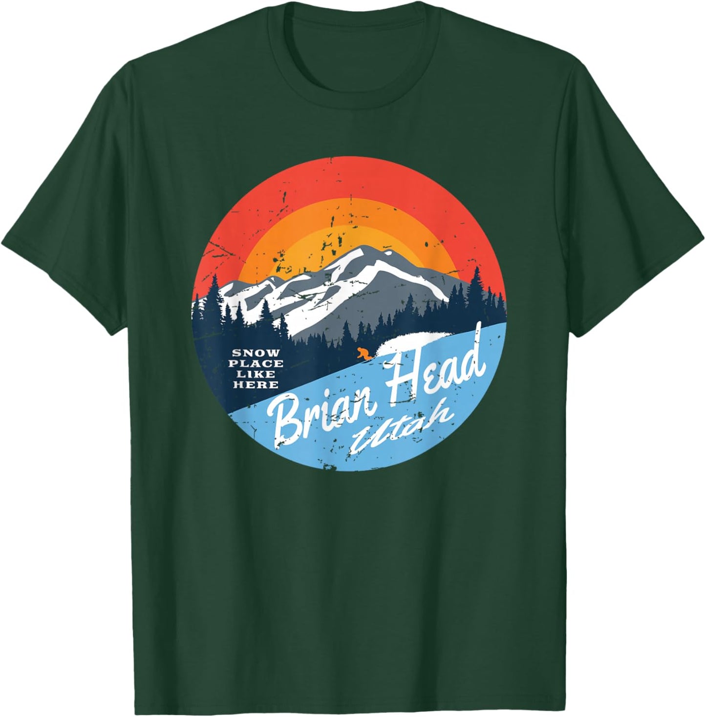 Brian Head Utah Winter Vacation Souvenir T-Shirt - T-Shirt | Forest