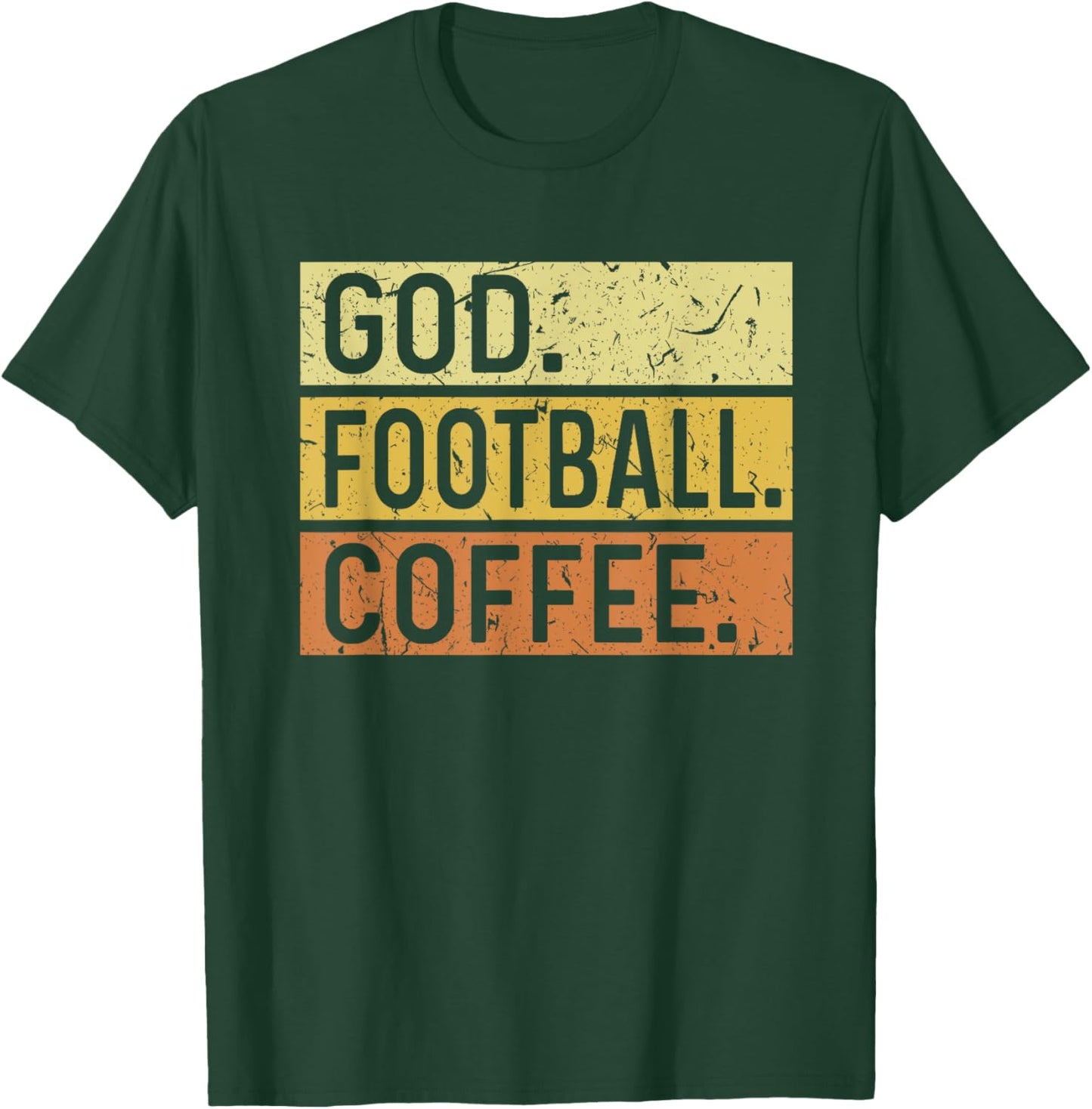 God Football Coffee Jesus Touchdown Football Player T-Shirt - T-Shirt | Forest