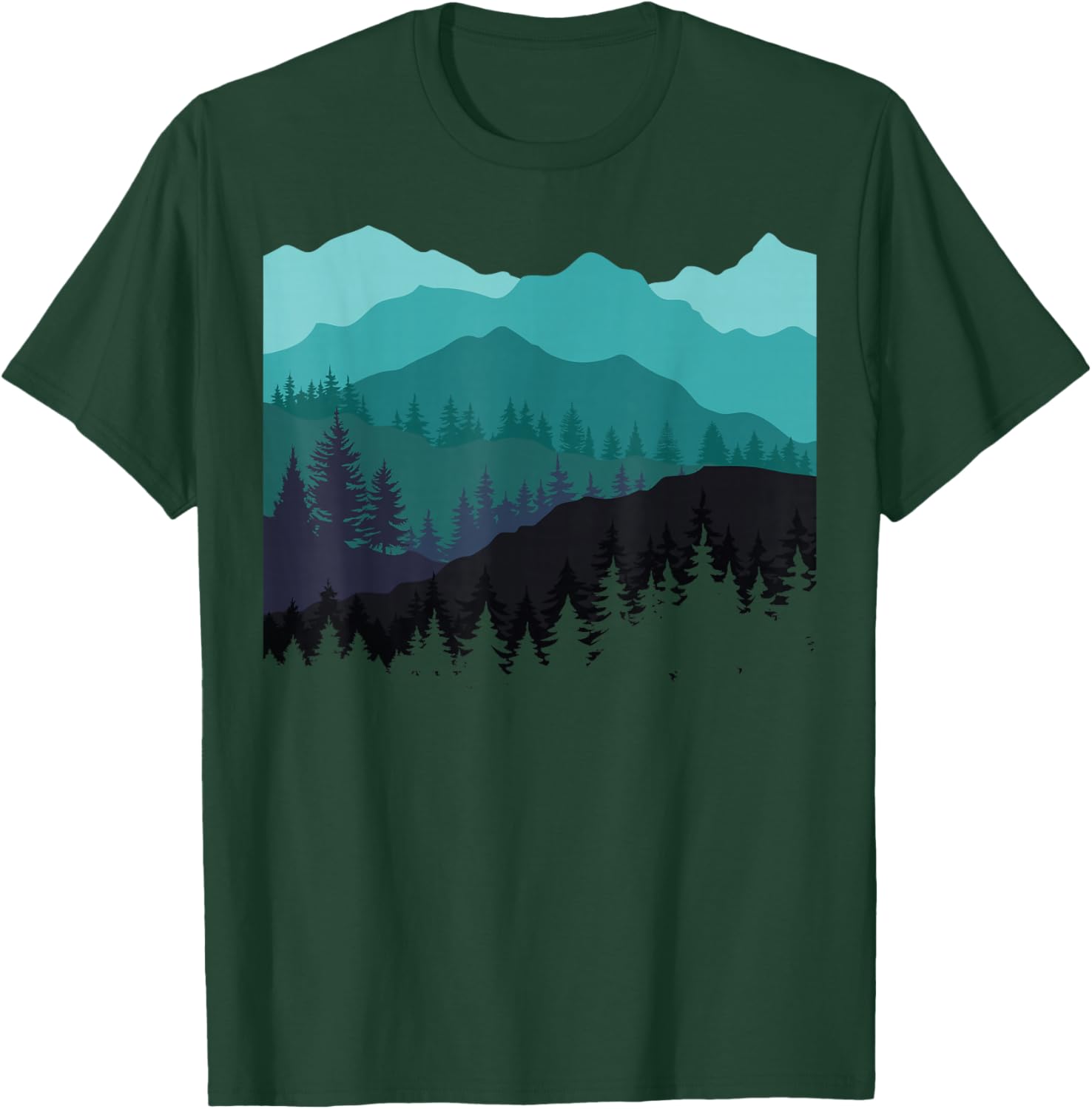 Timeless Mountain, Nature Trees and Forest T-Shirt - T-Shirt | Forest