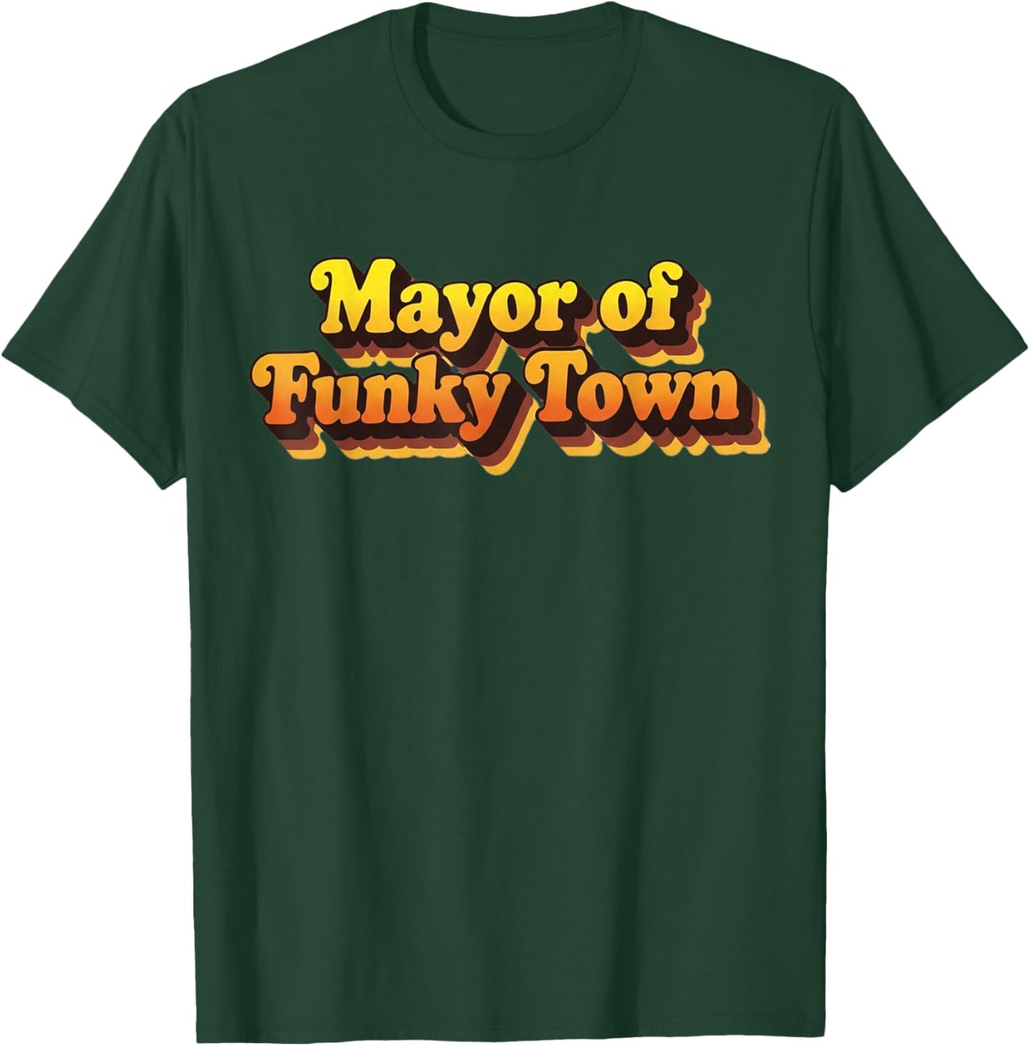 Retro Mayor of Funky Town Funny Vintage 70's Disco Party T-Shirt - T-Shirt | Forest