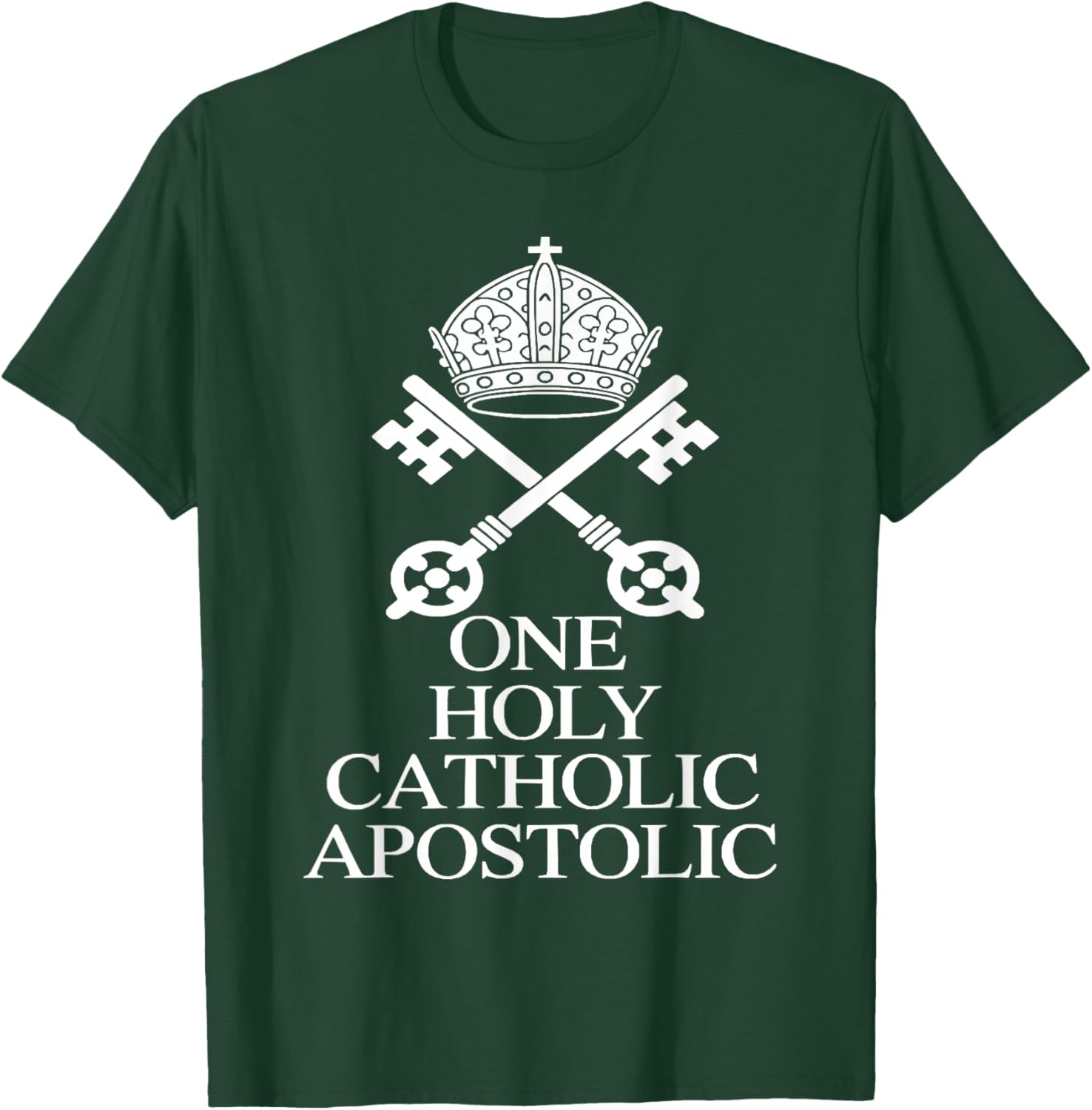 One Holy Catholic Apostolic Papal Keys T-Shirt - T-Shirt | Forest