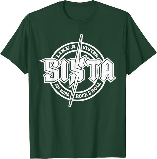 Hard Rock Sister - Sister Lightning Bolt T-Shirt - T-Shirt | Forest