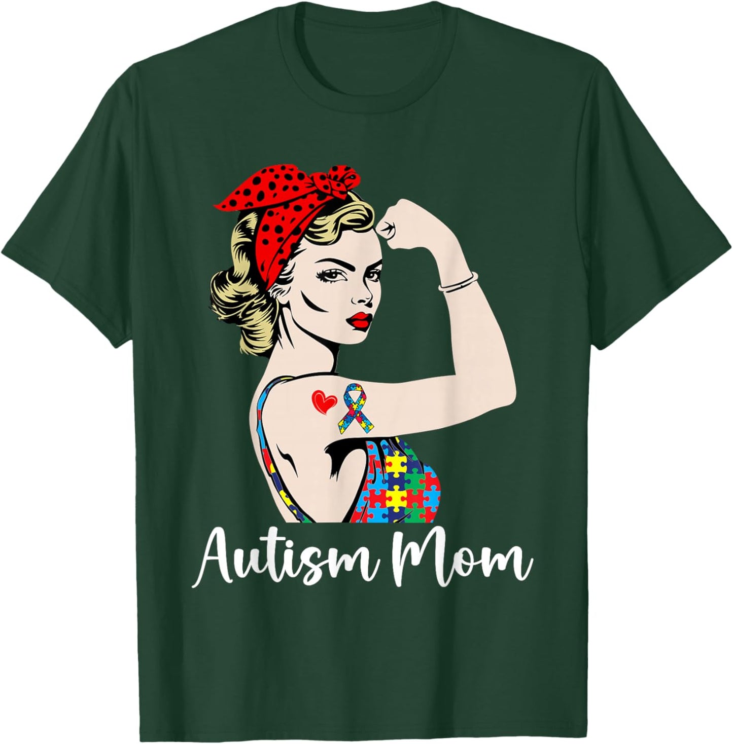 Autismus Mama Frauen Autistisch Kinder Bewusstsein Autismus Mama T-Shirt - T-Shirt | Forest