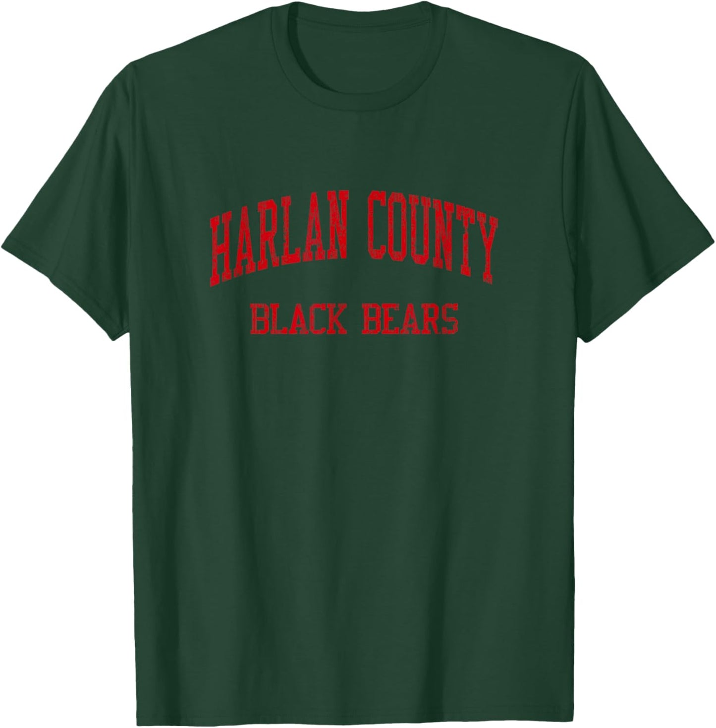 Harlan County High School HS Baxter KY Vintage Sports T-Shirt - T-Shirt | Forest