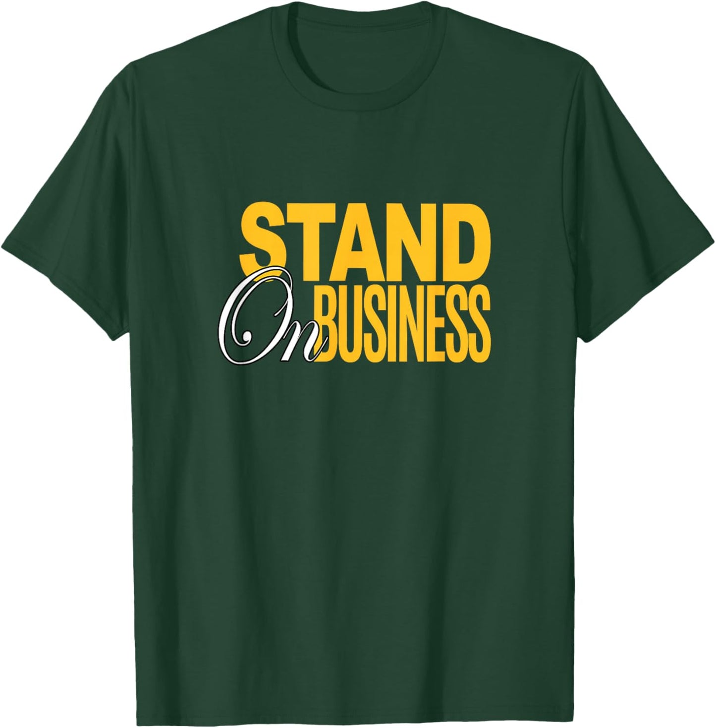 University Varsity-Gold Color Stand On Business Yellow T-Shirt - T-Shirt | Forest