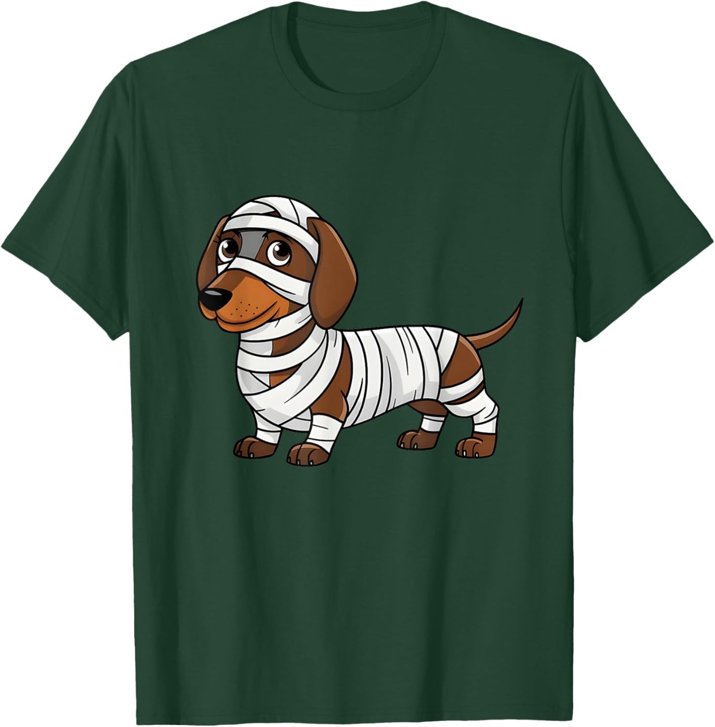 Cute Halloween Costume Dachshund Mummy Dog Lover T-Shirt - T-Shirt | Forest