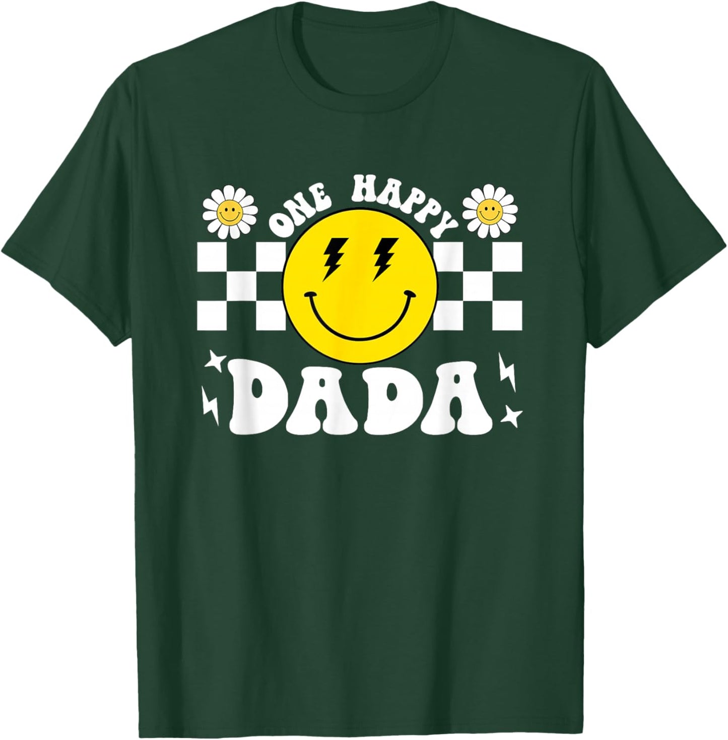 One Happy Dude Dada 1st Birthday Family Matching T-Shirt - T-Shirt | Forest