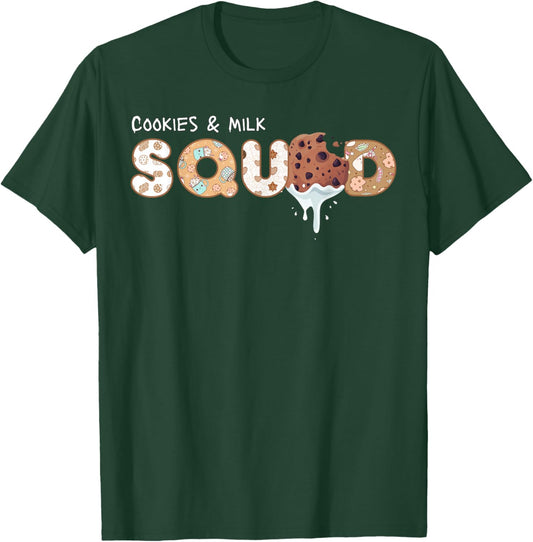 Cookies Squad 1st Birthday Milk Party Family Matching T-Shirt - T-Shirt | Forest