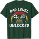 Fathers Day Gamer Dad Level Unlocked Retro Gaming Daddy Papa T-Shirt - T-Shirt | Forest
