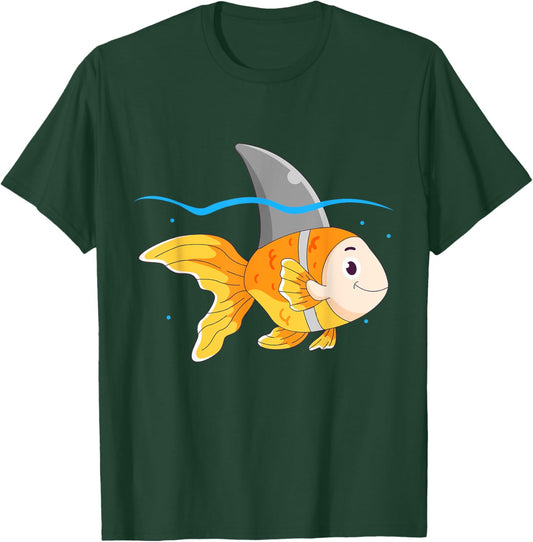 Goldfish With A Shark Fin Funny Goldfish Lover T-Shirt - T-Shirt | Forest