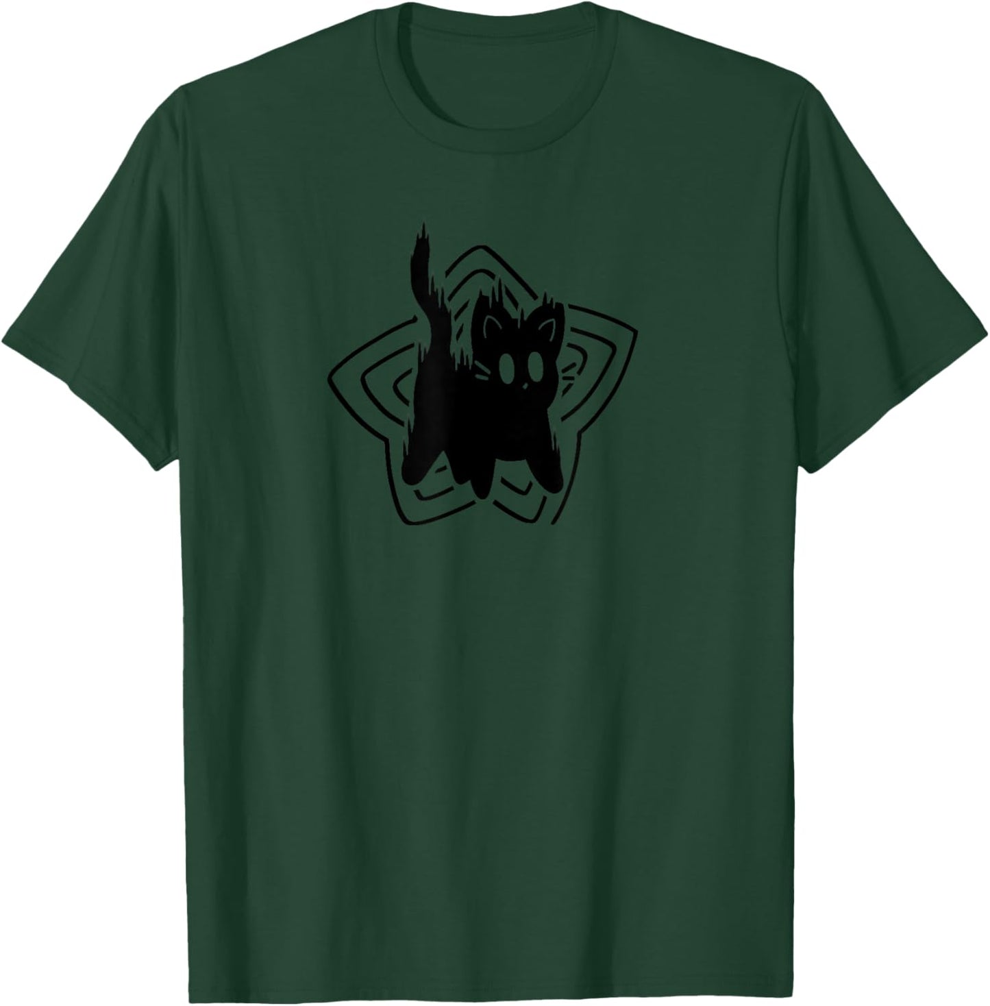 Y2K 90s Cute Scary Scared Cat Tomcat T-Shirt - T-Shirt | Forest