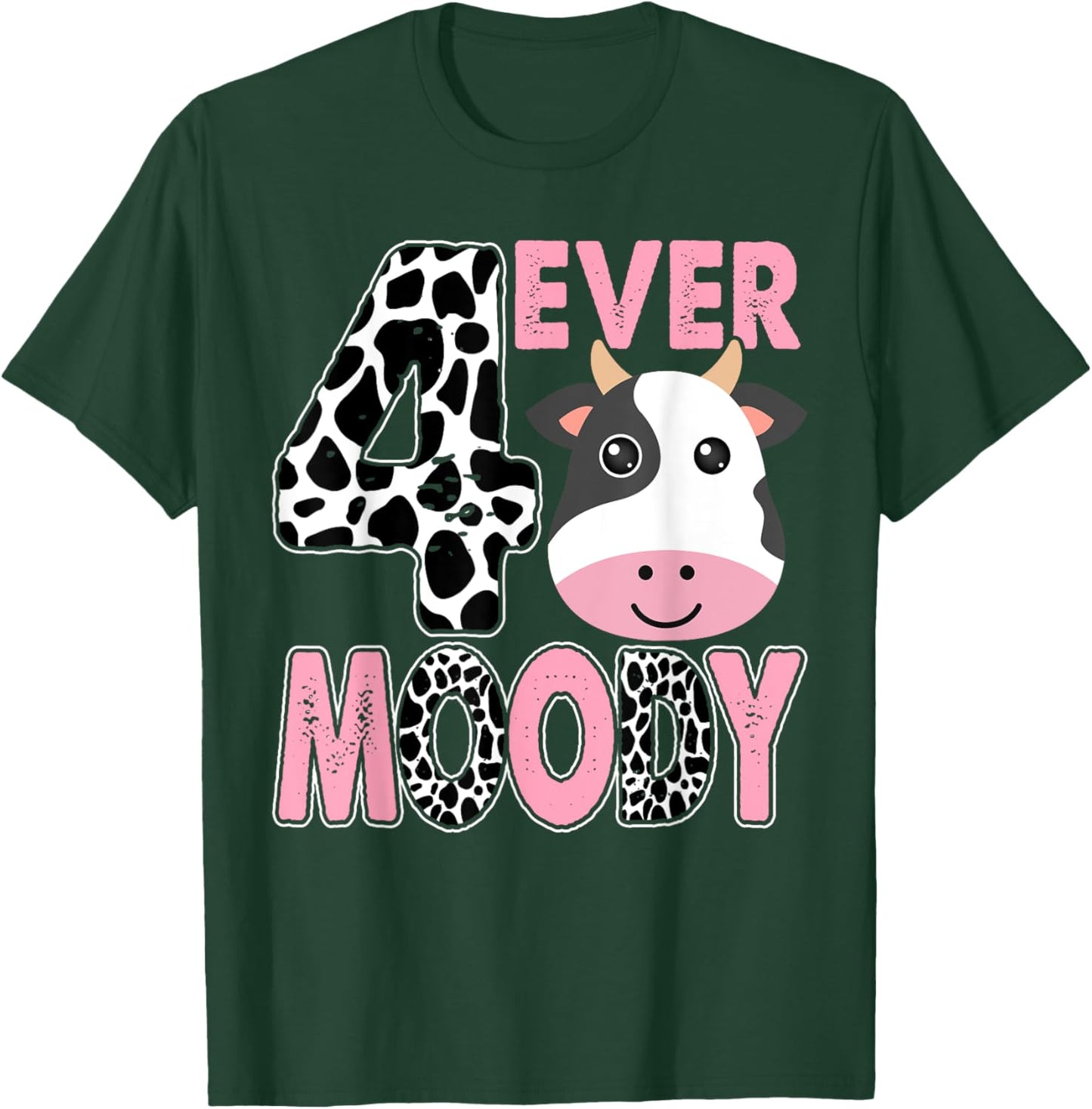 Im 4 4th Bday Four Ever Moody Birthday Decorations T-Shirt - T-Shirt | Forest