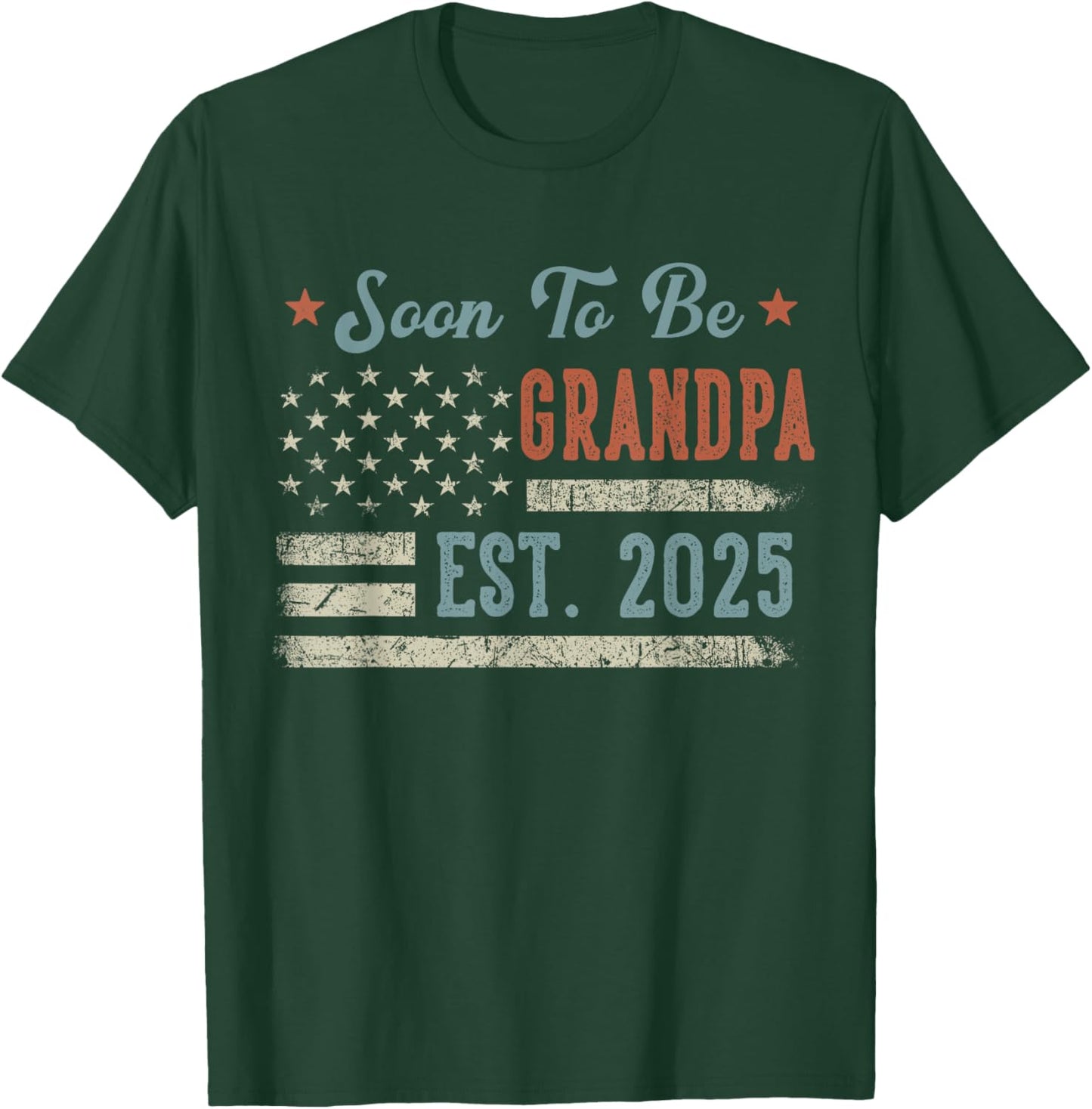 Soon to be Grandpa 2025 Loading Promoted to Grandpa 2025 T-Shirt - T-Shirt | Forest