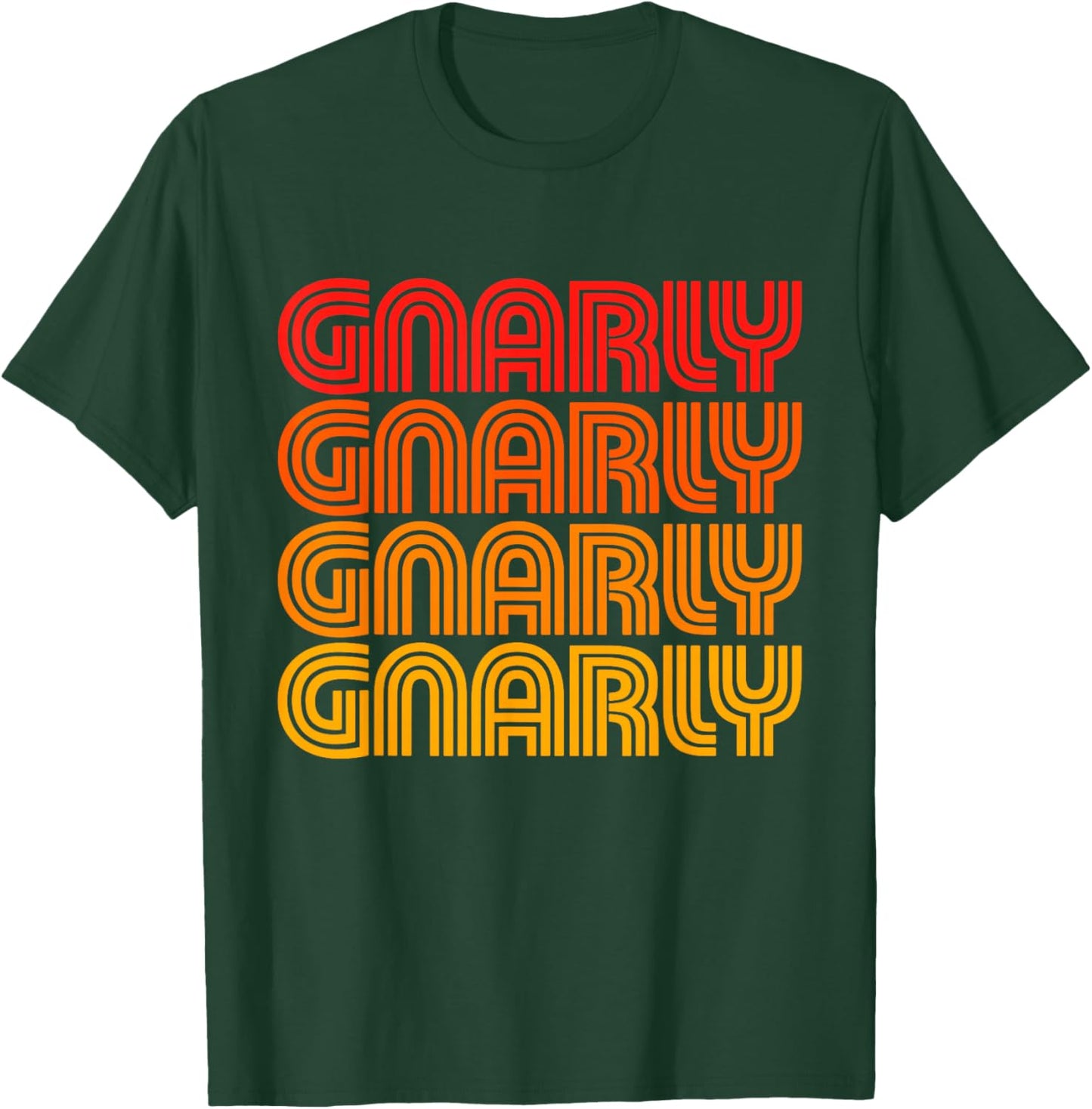 Gnarly Funny Cute Surf Culture Slang Cool Favorite Word Fan T-Shirt - T-Shirt | Forest