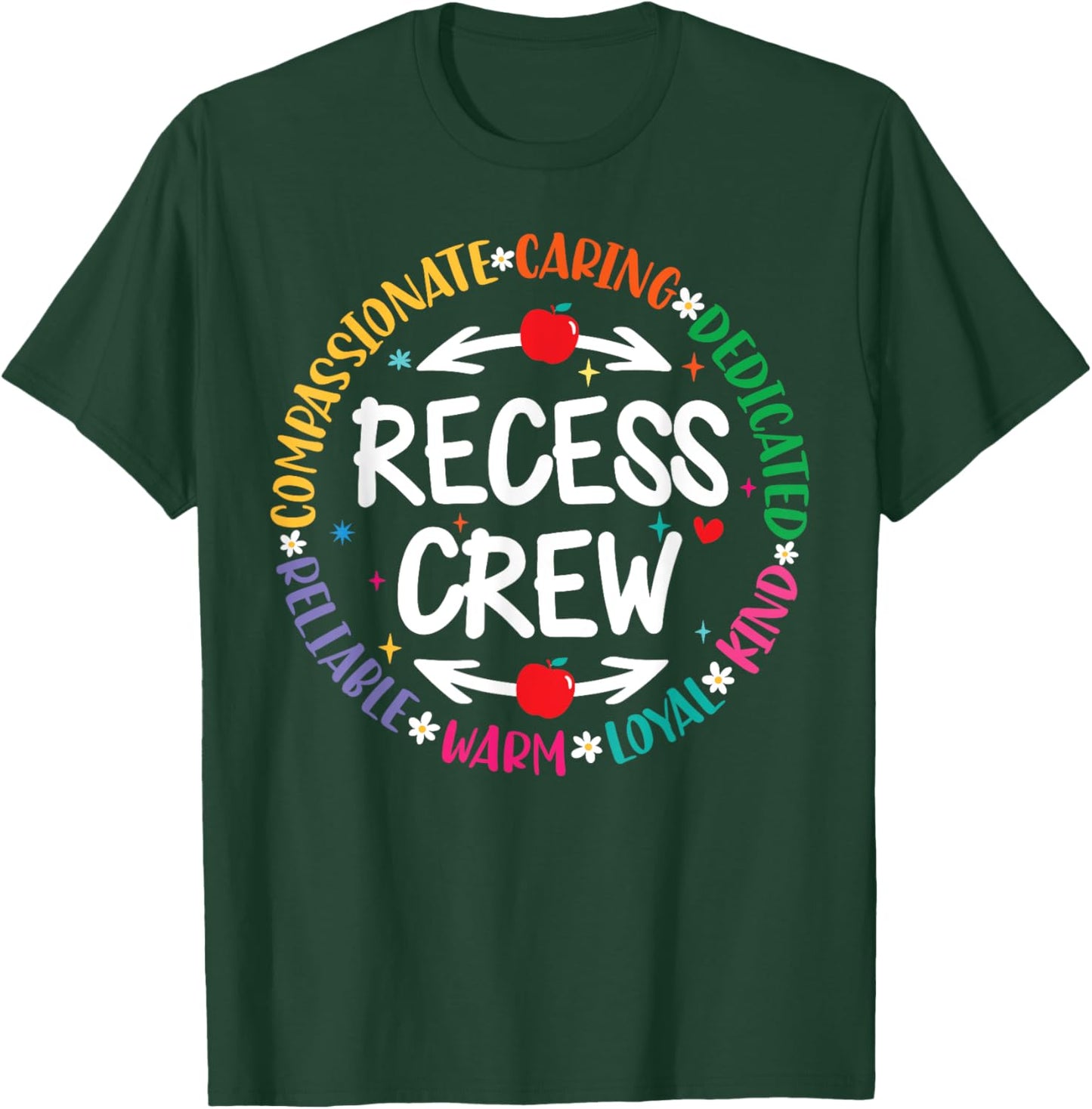 Recess Crew Teacher Students Expert Monitor playground Team T-Shirt - T-Shirt | Forest