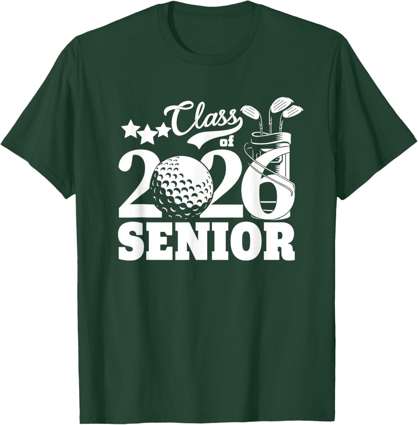 Class of 2026 Graduation Senior Golfer Golf Player Grad 2026 T-Shirt - T-Shirt | Forest