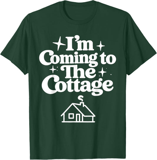 Romance Hockey Couple Meme I'm Coming to The Cottage Drôle T-Shirt - T-Shirt | Forest