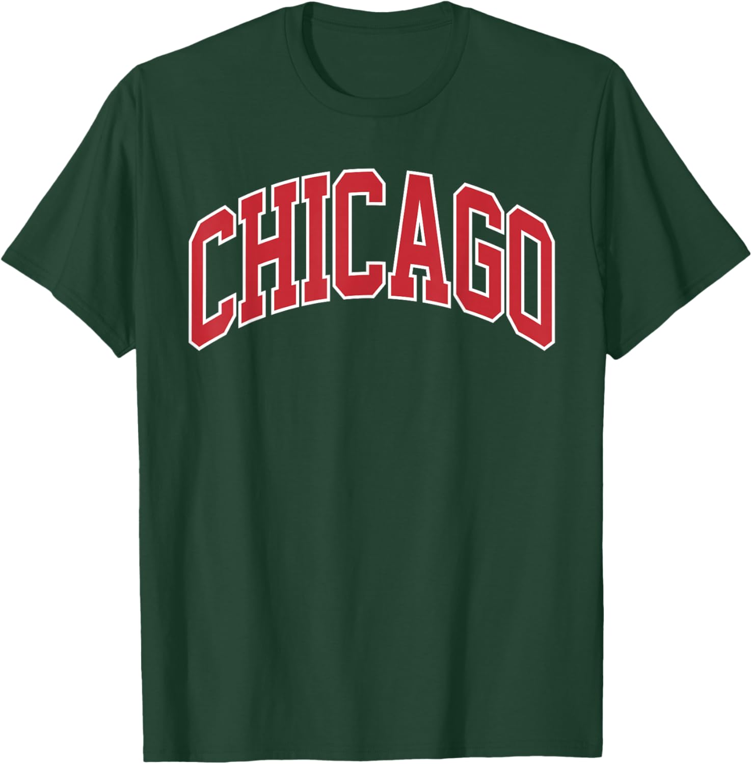 Retro Chicago Throwback Classic Chicago Men Women Red Blue T-Shirt - T-Shirt | Forest