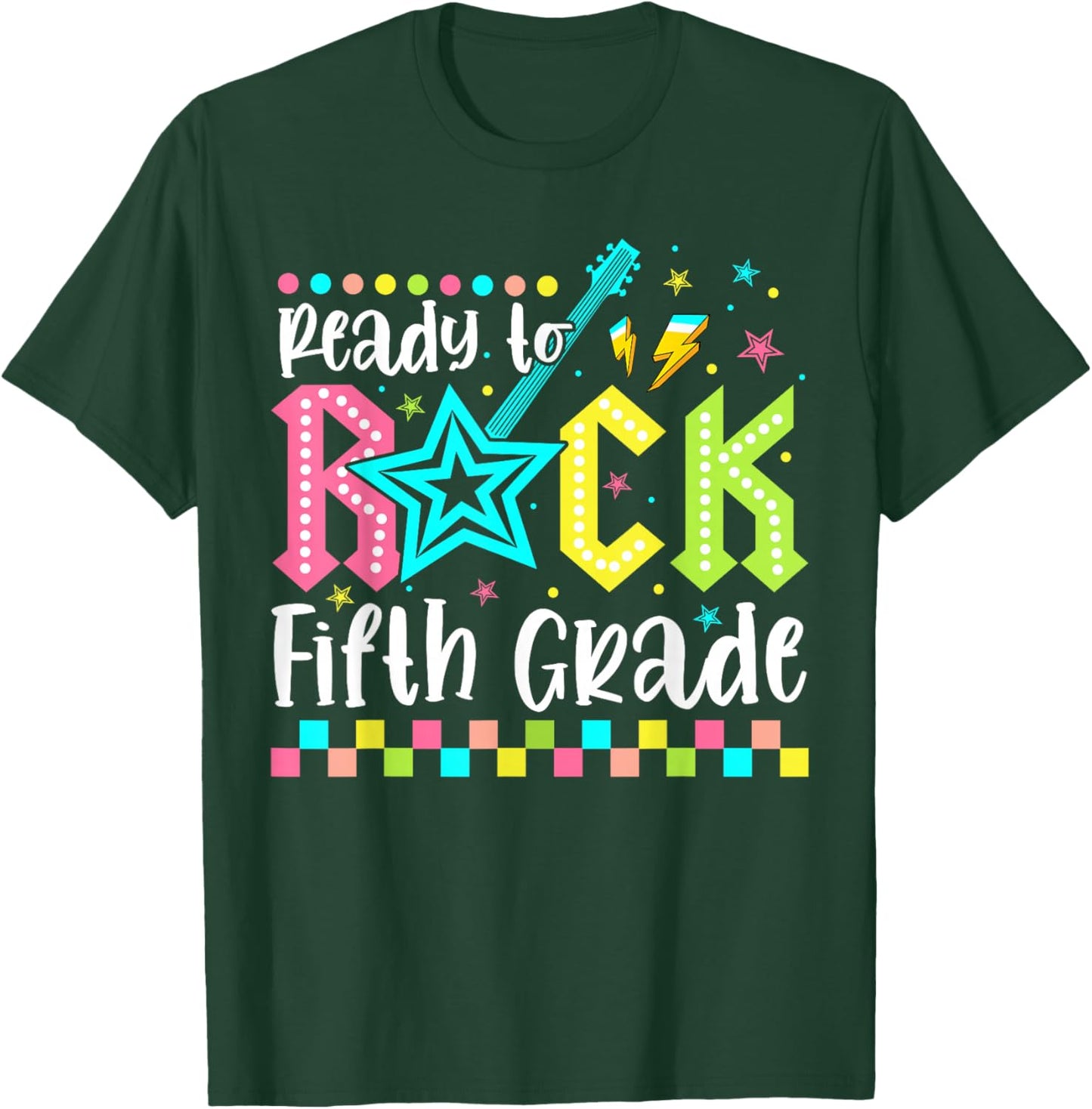 Ready To Rock Fifth Grade Back To School 5th Grade Boys Kids T-Shirt - T-Shirt | Forest