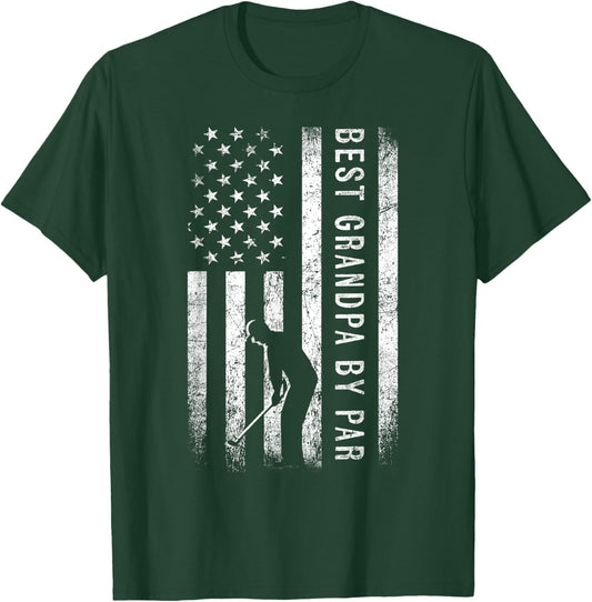 Best Grandpa By Par Golfing Gifts Grandpa Father's Day Golf T-Shirt - T-Shirt | Forest