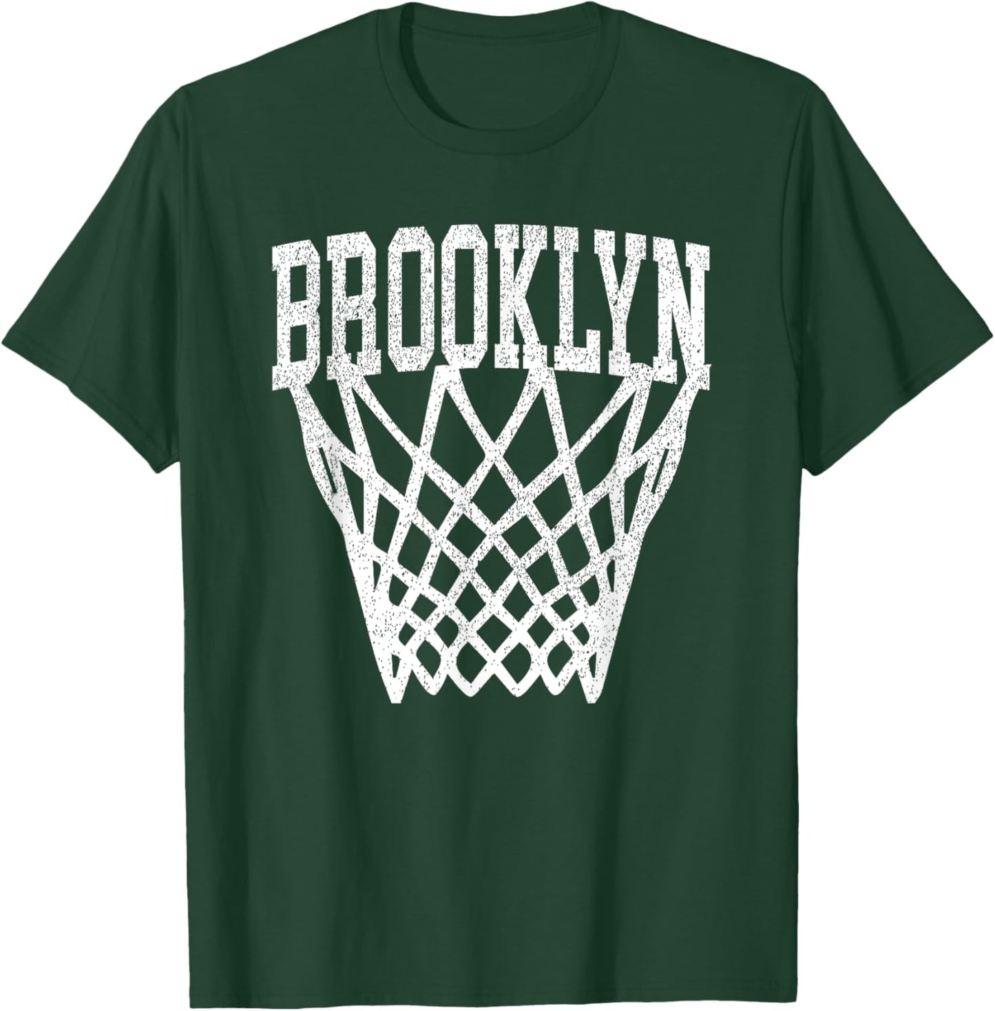 Brooklyn Vintage Basketball Net T-Shirt - T-Shirt | Forest