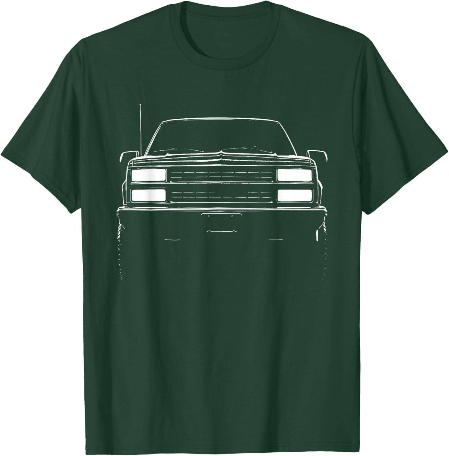 88-98 CK Truck GMT400 Front Grill Silhouette OBS T-Shirt - T-Shirt | Forest