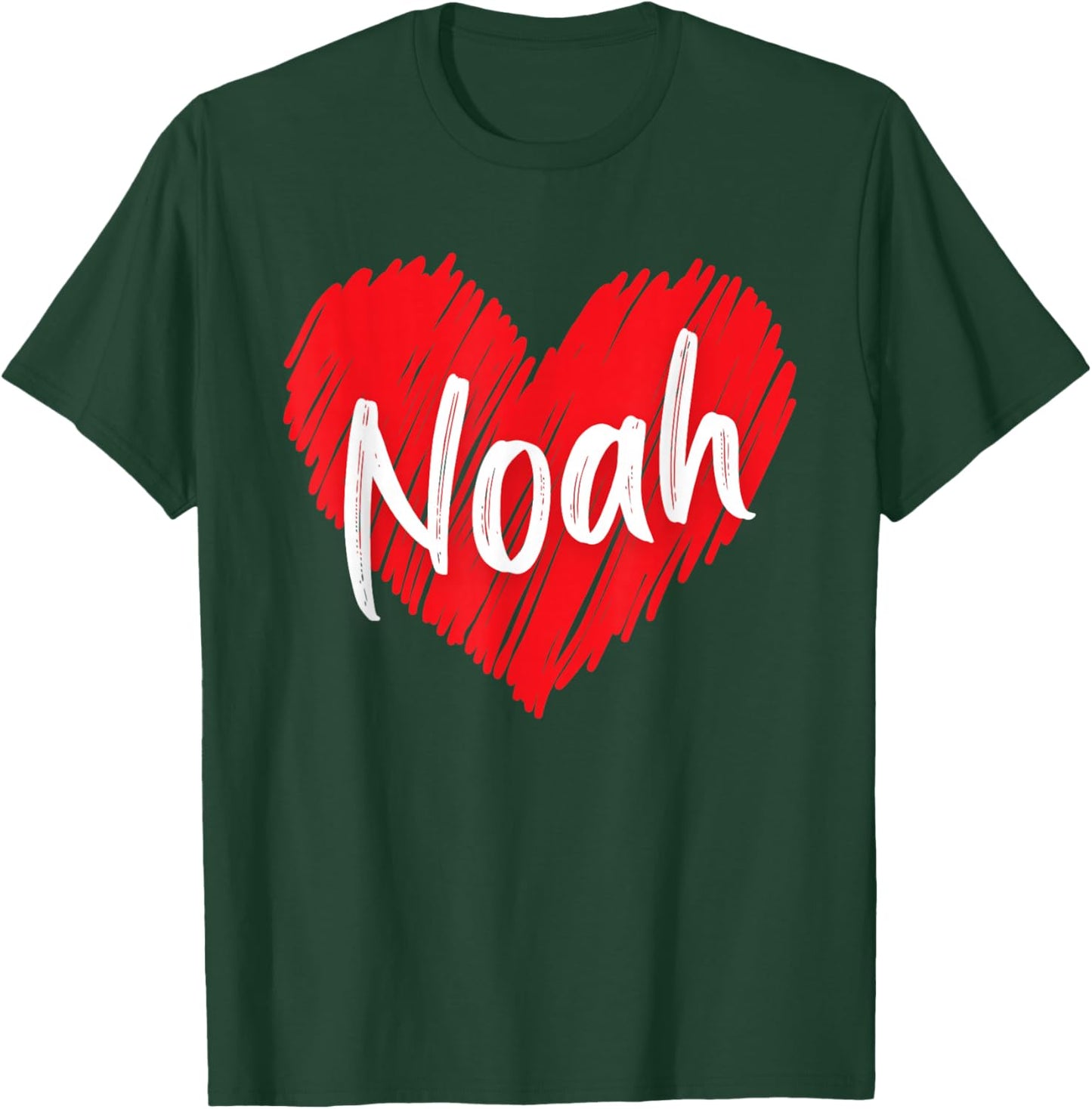 I Love Noah Heart Personalized Name Noah T-Shirt - T-Shirt | Forest