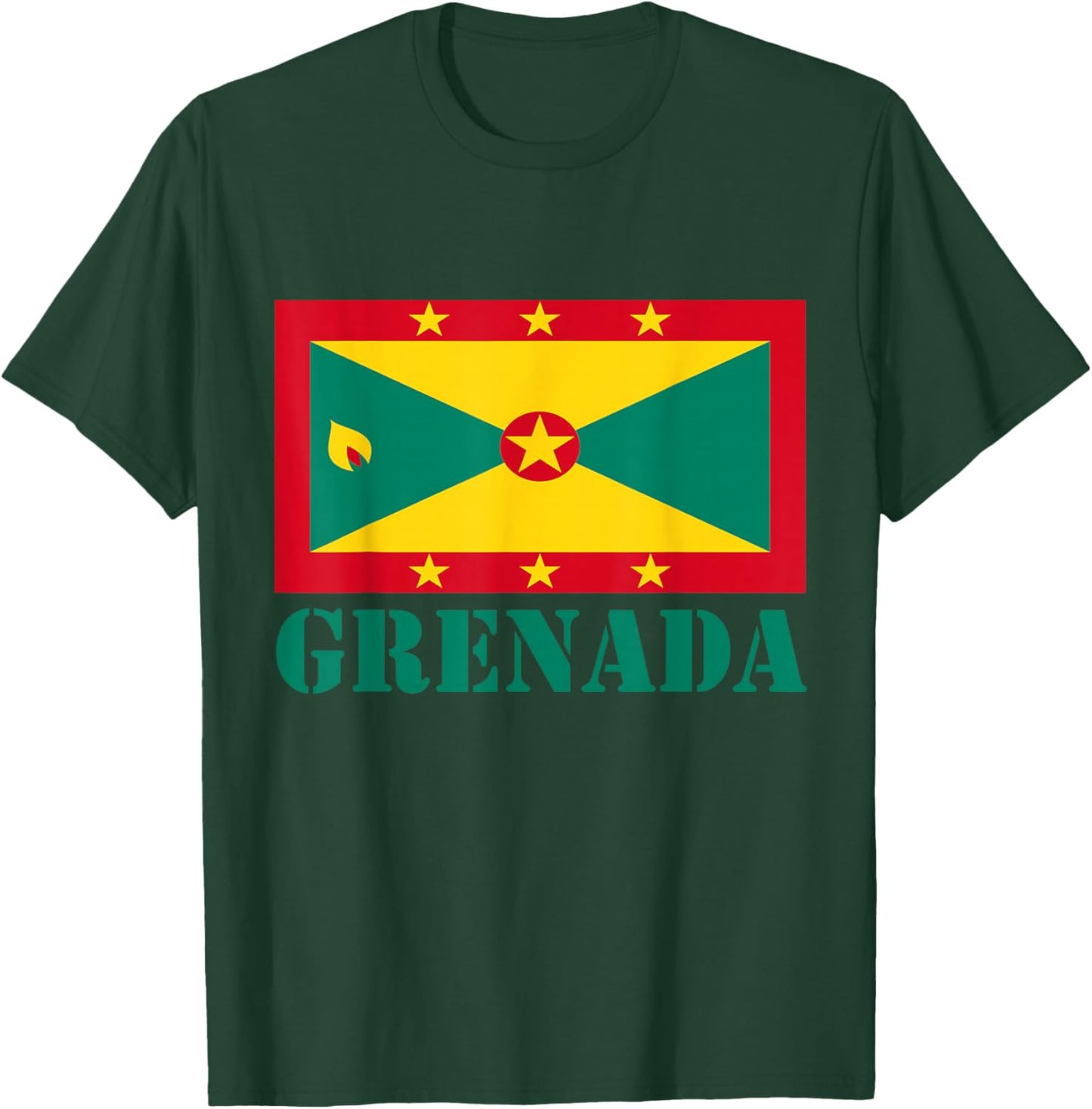 Grenada Flag Patriotic Grenadian Roots Grenadian Pride T-Shirt - T-Shirt | Forest