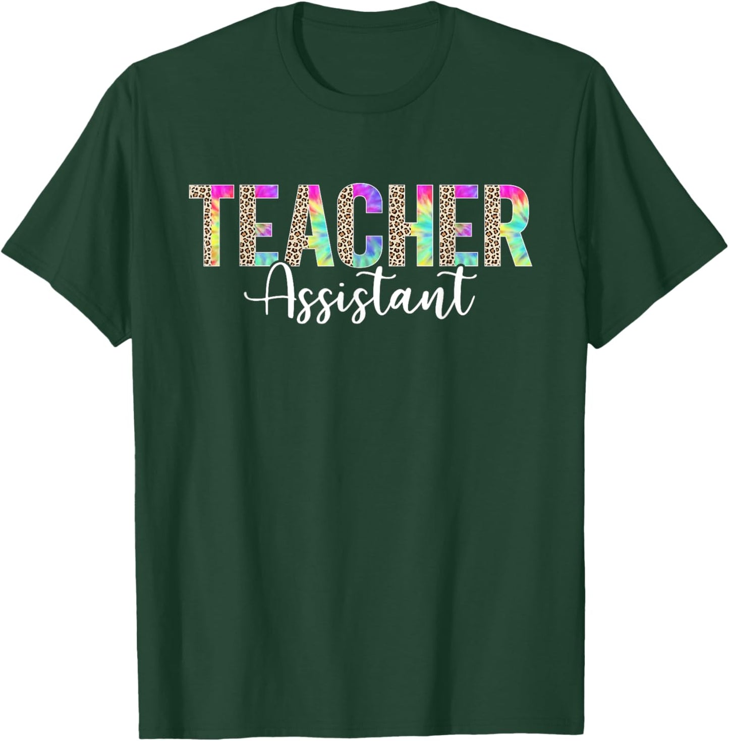 Teacher Assistant Appreciation Back To School Leopard T-Shirt - T-Shirt | Forest