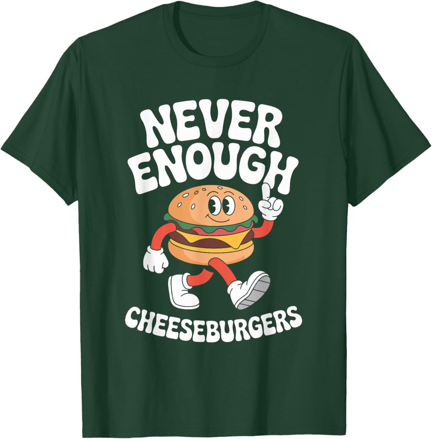Funny Cheeseburger or Cheeseburgers Retro T-Shirt - T-Shirt | Forest