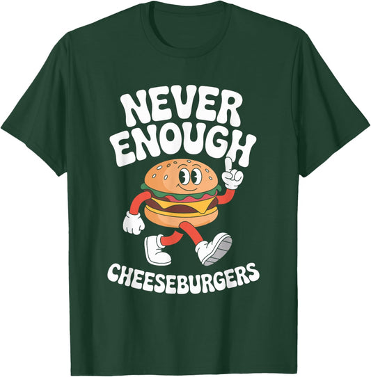 Funny Cheeseburger or Cheeseburgers Retro T-Shirt - T-Shirt | Forest
