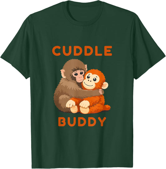 Baby Monkey Punch Cuddle Buddy with Stuffed Toy T-Shirt - T-Shirt | Forest