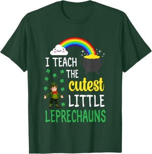 I Teach The Cutest Little Leprechauns Teacher Patricks Day T-Shirt - T-Shirt | Forest