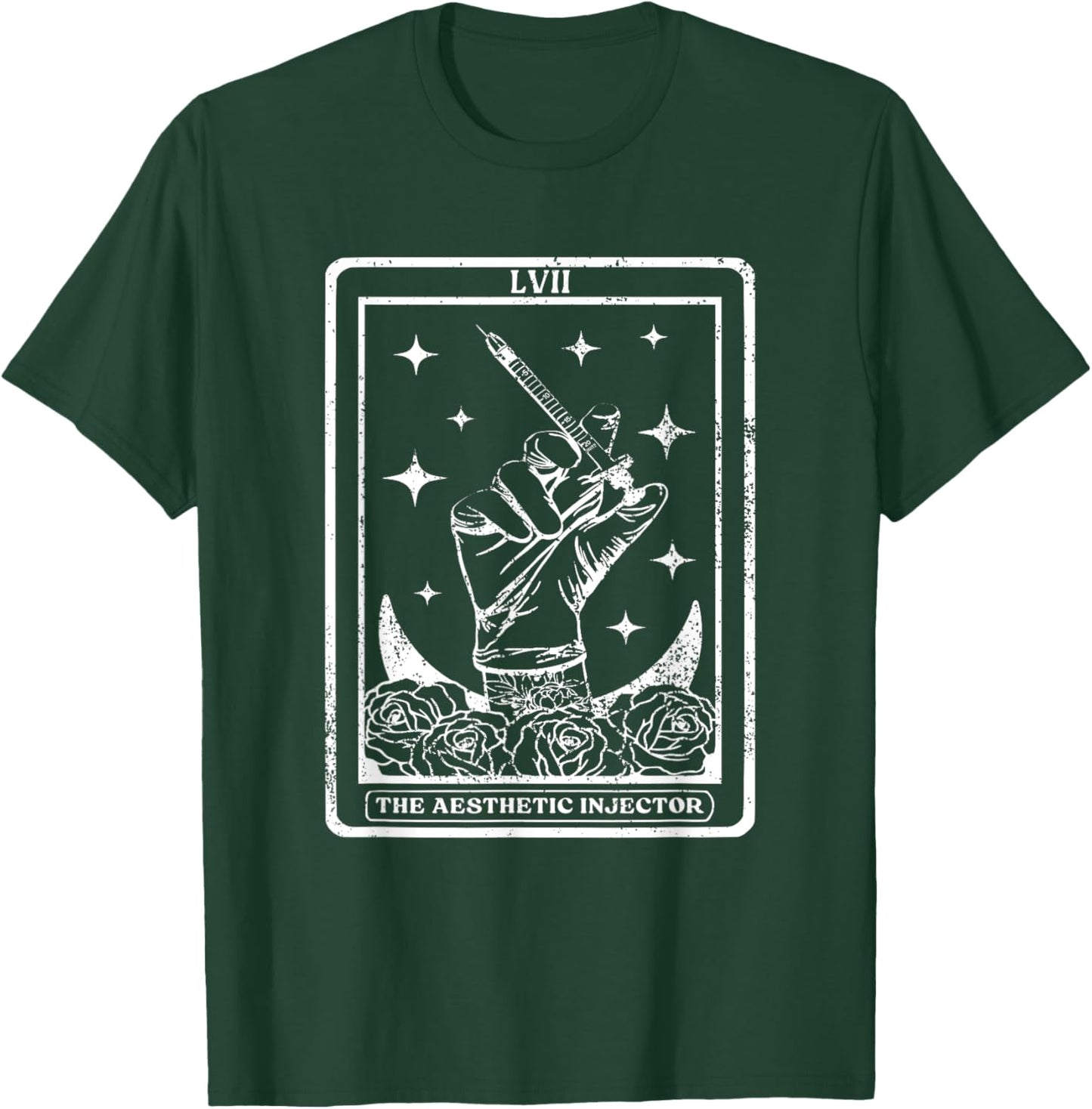 The Aesthetic Injector Tarot Card Aesthetic Nurse Injector , Small, Black T-Shirt - T-Shirt | Forest