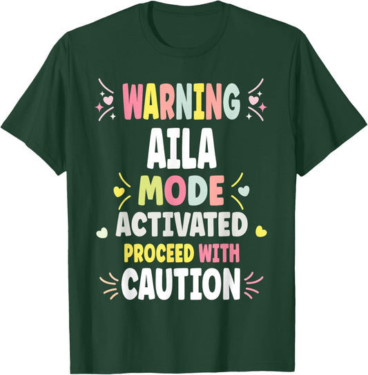 AILA Personalized Women's Gift Custom AILA T-Shirt - T-Shirt | Forest