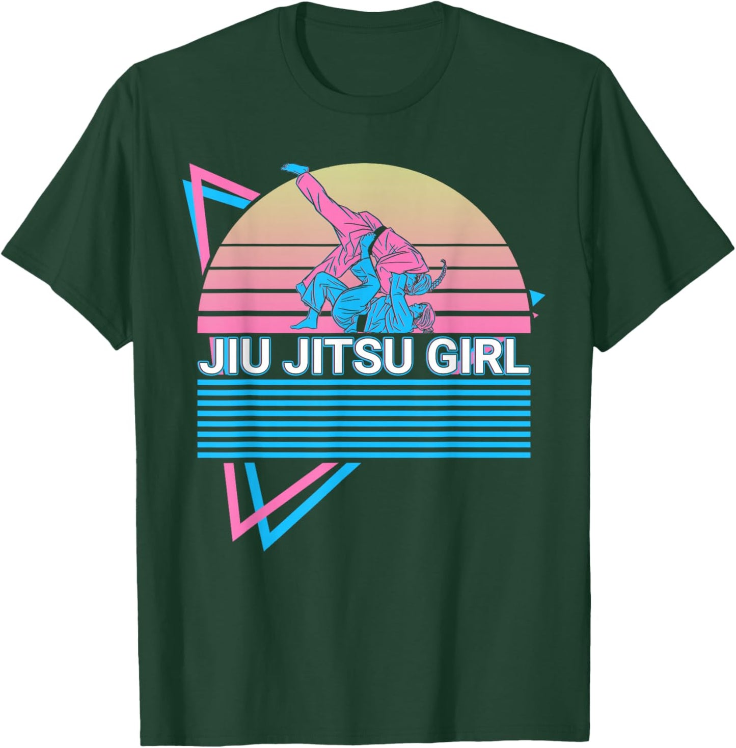 Jiu Jitsu BJJ Retro Jiu Jitsu Girl T-Shirt - T-Shirt | Forest