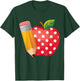 Back to School Pencil and Apple Teacher Student T-Shirt - T-Shirt | Forest