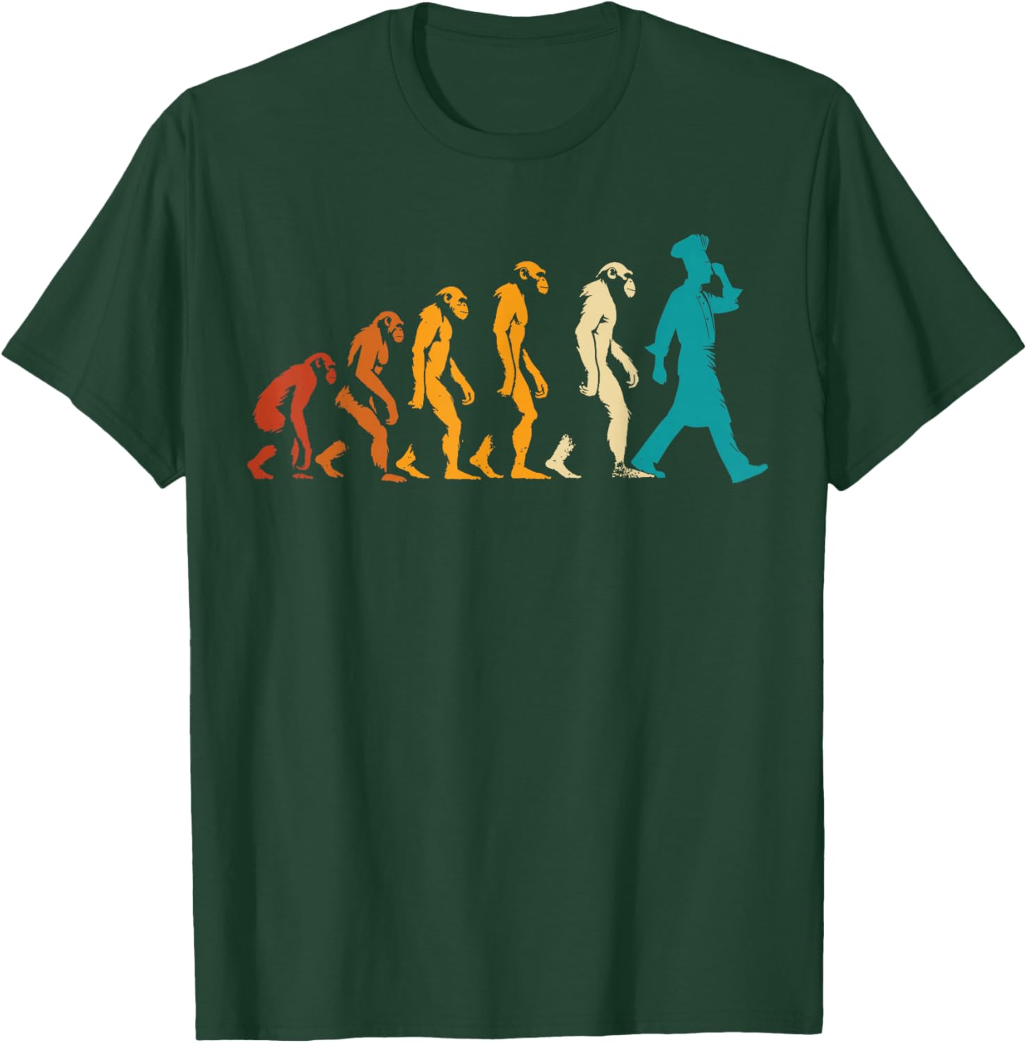 Cooking Evolution Cook Chef Cuisine Cooking Meal Prep T-Shirt - T-Shirt | Forest