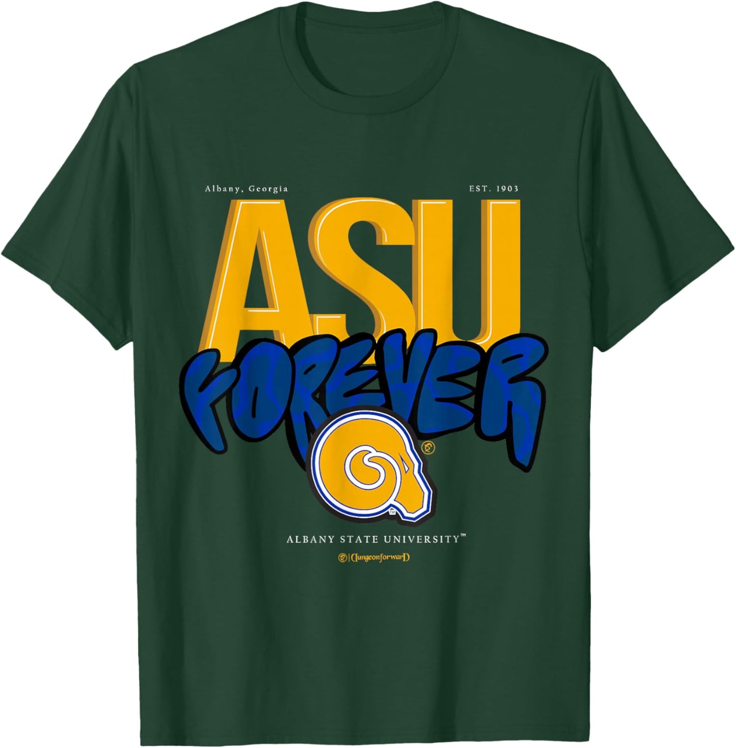 The Yard Essentials - Albany State University - ASU Forever T-Shirt - T-Shirt | Forest