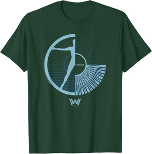 Westworld Delos Inc Round Light Blue Logo Sci Fi TV Show T-Shirt - T-Shirt | Forest