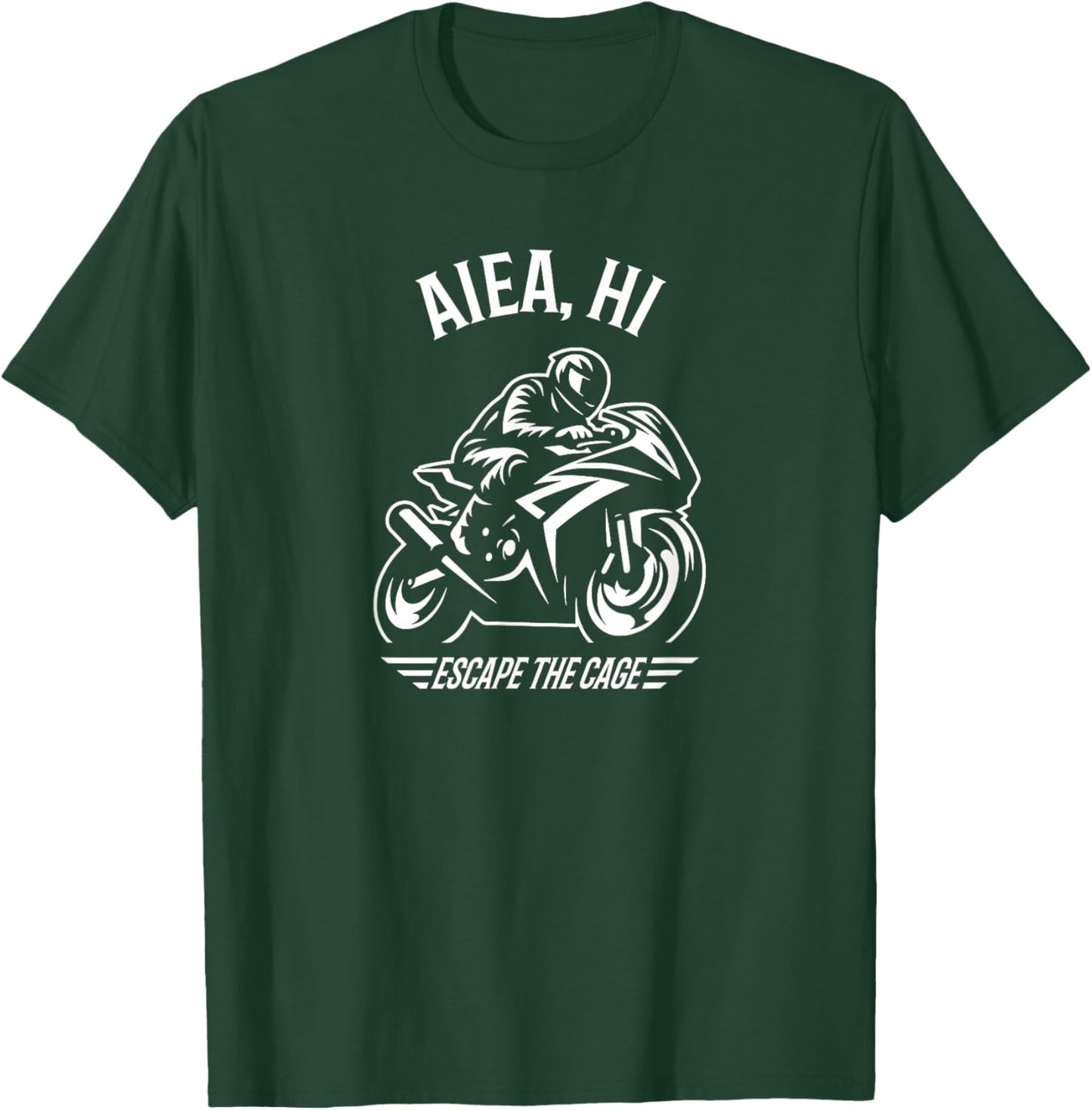 Aiea Hawaii Sport Bike Motorcycle Racing Design T-Shirt - T-Shirt | Forest