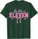 11th Birthday Girl Checkered Coquette Bow 11 Year Old Girl T-Shirt - T-Shirt | Forest