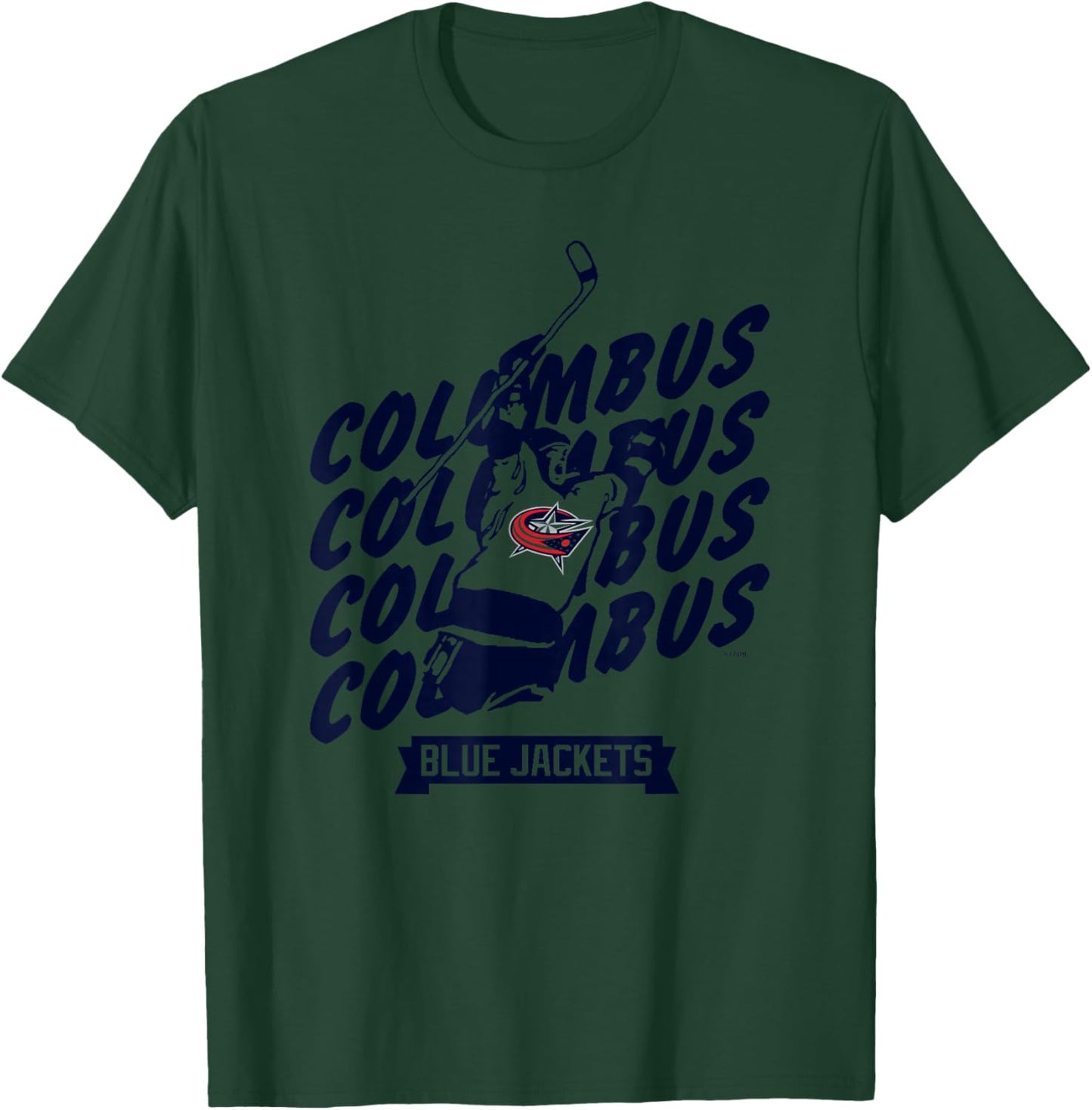 Columbus Blue Jackets Graffiti White Officially Licensed T-Shirt - T-Shirt | Forest