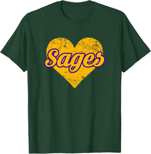 Monticello Sages Over Heart T-Shirt - T-Shirt | Forest