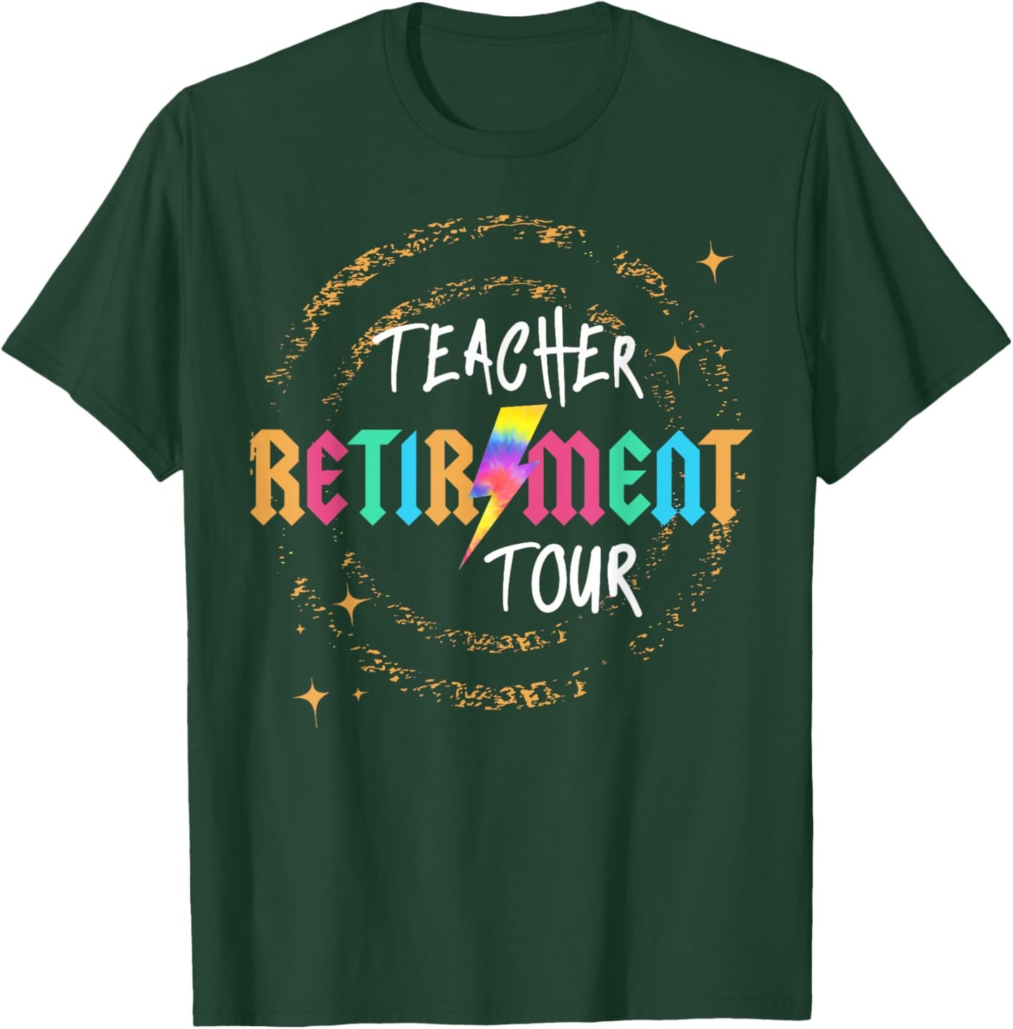 Groovy Teacher Retirement Retired 2026 Women Men 2 Sided T-Shirt - T-Shirt | Forest