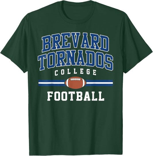 Brevard Tornados College Football Arch Vintage Design T-Shirt - T-Shirt | Forest